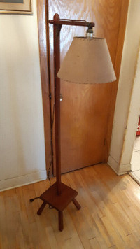 Antique maple lamp stand