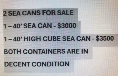 40' sea cans, View more