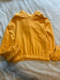 H&M yellow NYC cropped hoodie - 12/14
