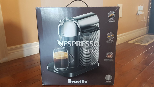 BRAND NEW - Nespresso Vertuo Machine by Breville (CHROME) in Coffee Makers in Kitchener / Waterloo - Image 2