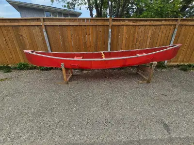 classic 15 ft prospector canoe with ash seats and thwarts. weighs in at 47lbs. Tuffweavelayup. respo...