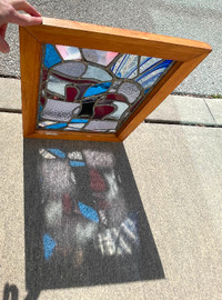 Beautiful Stained Glass Wood Framed Window