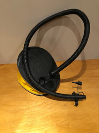 Airhead foot pump, yellow/black, 54" long hose