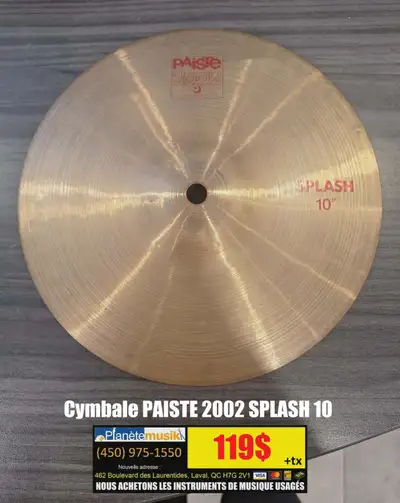 NOUVEL ARRIVAGE Quelques cymbales et hardware AUBAINES, View more