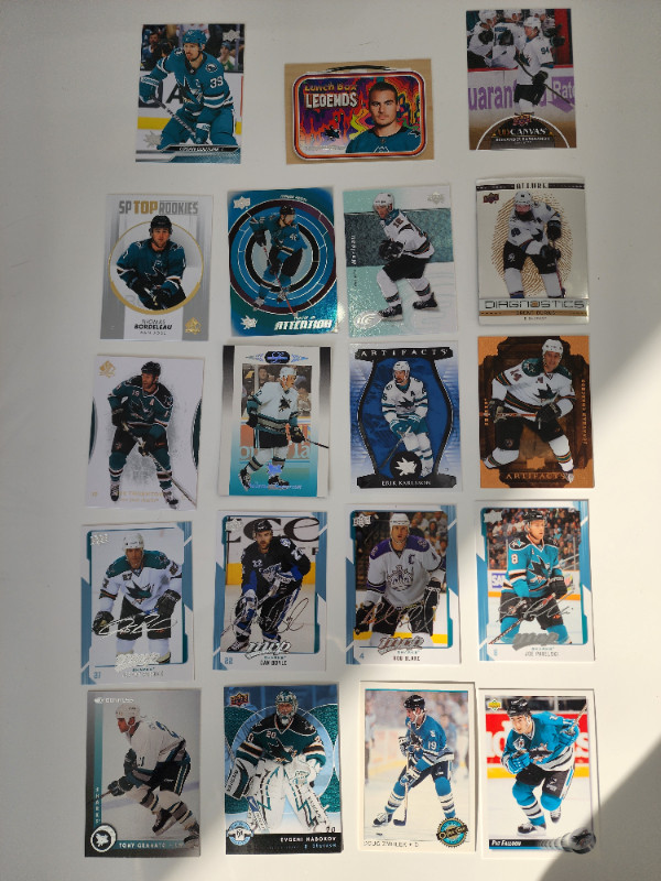 San Jose Sharks Group of 19 Cards in Arts & Collectibles in Edmonton