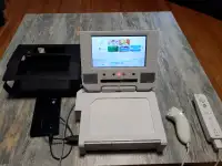 Wii with  7' Intec Screen *RARE*with Case and External Drive