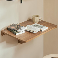 New Haotian FWT03-PF, Rustic Wall-Mounted Drop-Leaf Table