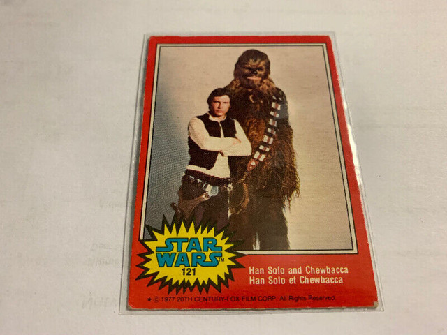 Star Wars 1977 Topps Trading Card #121  HAN SOLO CANADA FR-EN dans Art et objets de collection  à Longueuil/Rive Sud