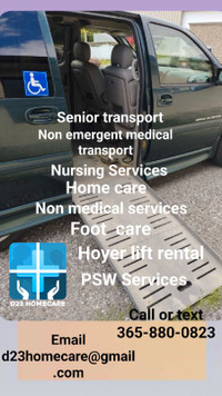 Psw,nursing services,wheelchair transport,senior transport 