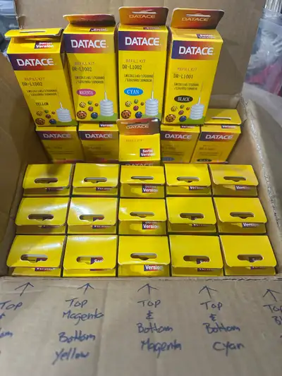 I have a box containing the 4 major colors used in printers. Each box has 50 smaller boxes. Each sma...
