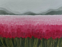 Original Oil Painting - Pink Tulips