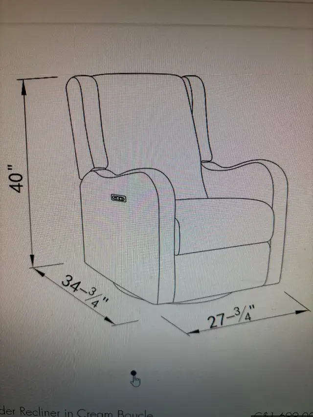 Alice Swivel Power Glider Recliner in 2 colors in Other in Mississauga / Peel Region - Image 6
