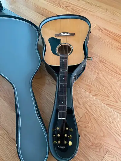 Acoustic guitar & case, View more