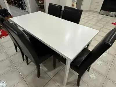 Dining table with 4 chairs, View more