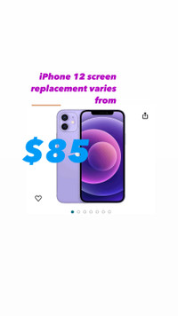iPhone 12 12pro screen repair $85