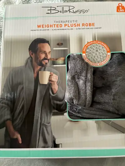 weighted plush robe , View more