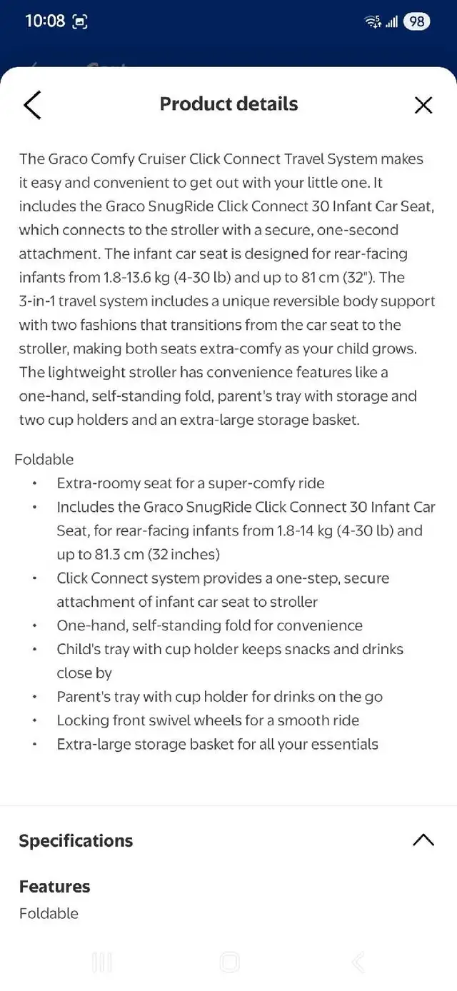 Graco 3 in 1 click connect infant car seat and stroller in Strollers, Carriers & Car Seats in Saskatoon - Image 8