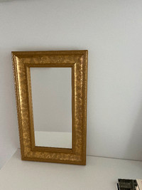 Mirror with Gold Coloured Frame