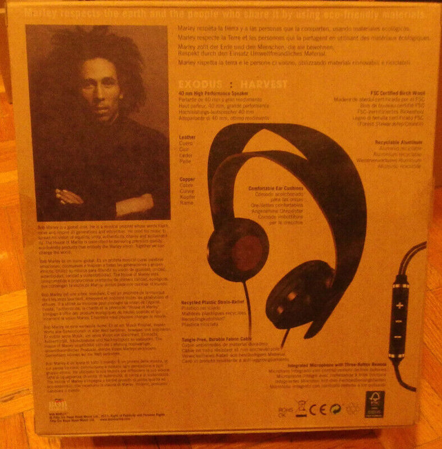 House of Marley Freedom collection Exodus wired Heaphone NEW in Speakers in City of Toronto - Image 2