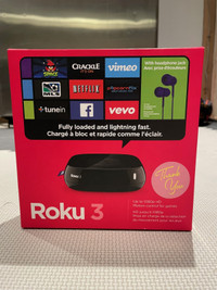 NEW Roku 3 Digital Media Streamer Model 4200CA Streaming Player