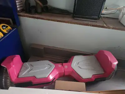 Pink Hoover board with seat and charger, View more