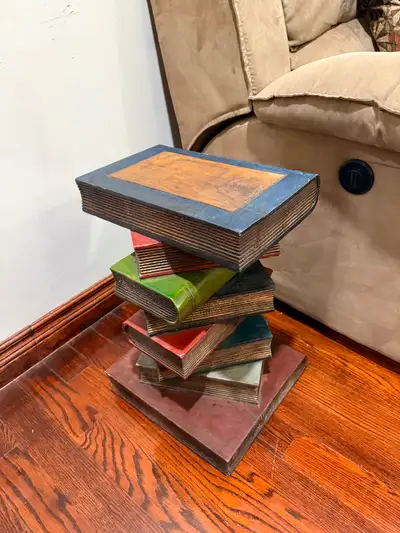 Vintage Stacked Book End Table, View more