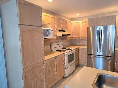Solid Oak Kitchen Cabinet / Armoires de cuisine chêne massif, View more