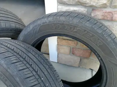 3 used Goodyear Assurance tires 6-7/32 tread approximately dealer measured tread Had to replace 4 be...