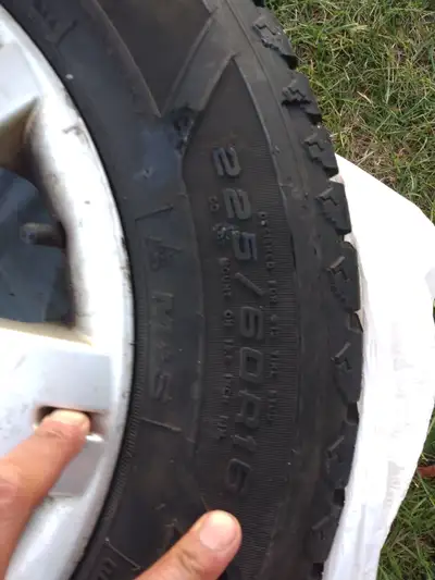 Almost Brand New Good Year Winter Tires on Aluminum rims(Set of Four) 225/60/16 from 2015 VW Passat,...