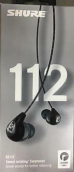 Shure SE112 In-Ear Sound Isolating Headphones - NEW IN BOX