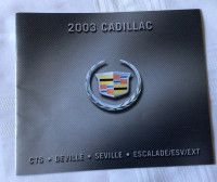 2003 Cadillac booklet