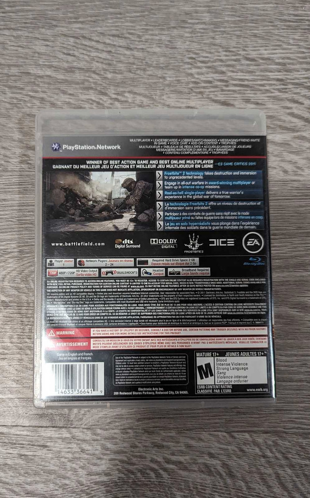 Battlefield PlayStation 3 Game  in Sony Playstation 3 in City of Toronto - Image 2