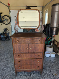 Antique HighBoy/Dresser with Mirror