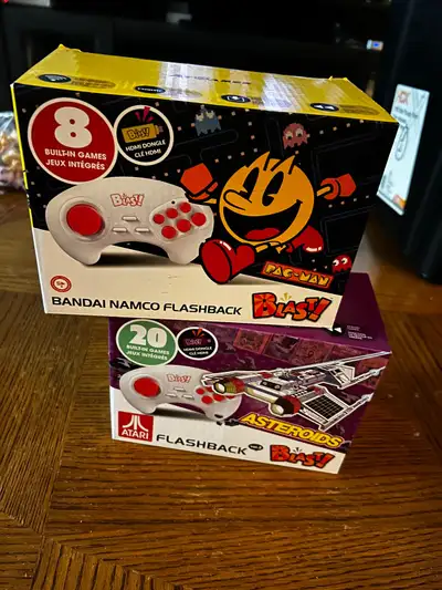 Blast Arcade Games Bandai Namco Flashback Pac-Man & Asteroids. NEW Sealed. Wireless Plug and Plays....