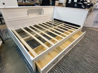 double platform bed with usb plugin and storage , View more