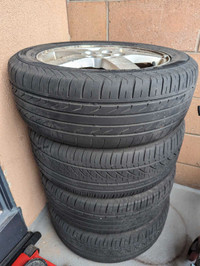 4 summer tires on factory aluminum alloy rims. 205/55 R16