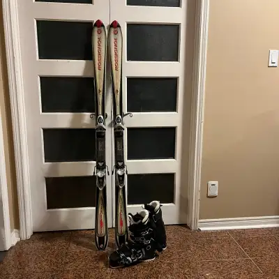 160 Rossignol ski with boots  , View more