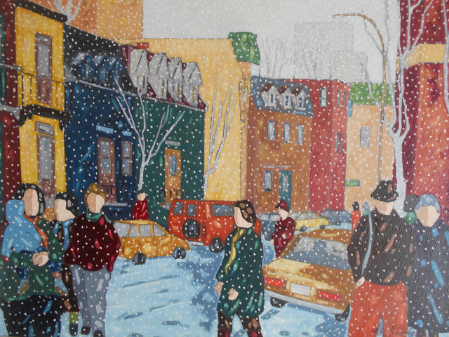 TABLEAU TOILE PEINTURE ORIGINAL OIL PAINTING MARCEL H. POIRIER dans Art et objets de collection  à Ville de Montréal - Image 2