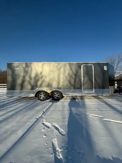 Check out our trailer section. We have snowmobile trailers for rent , 2 place tilt 2 place enclosed...