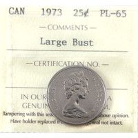 Canada 1973 25cent Large Bust ICCS PL 65