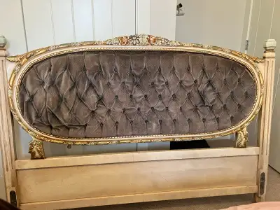Antique French Louis XVI Corbeille Double/Full Bed Frame, View more