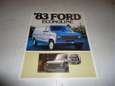 1983 Ford Econoline Sales Brochure. NOS from Printer. 14 Pages. See Pictures. $20 picked up. Can mai...