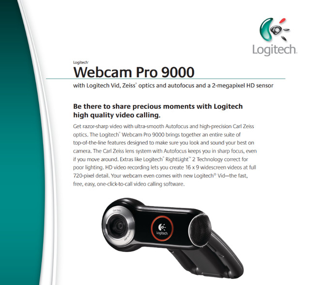 Logitech Webcam Pro 9000 2-megapixel in Mice, Keyboards & Webcams in Kingston - Image 3