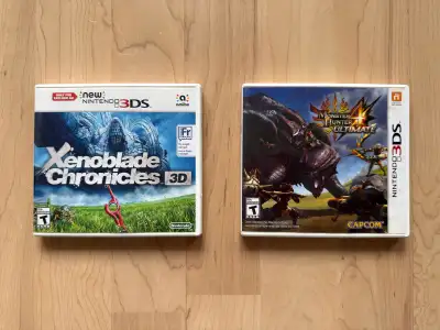 Nintendo 3DS Games - Monster Hunter, Xenoblade, View more