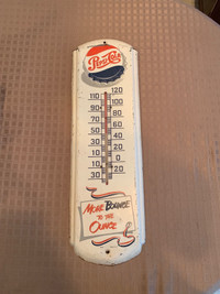 Vintage Pepsi thermometer sign