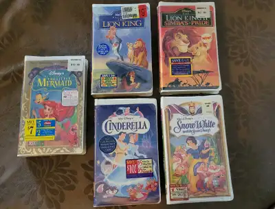 5 Walt Disney Factory Sealed VHS Home Movies UNOPENED, View more