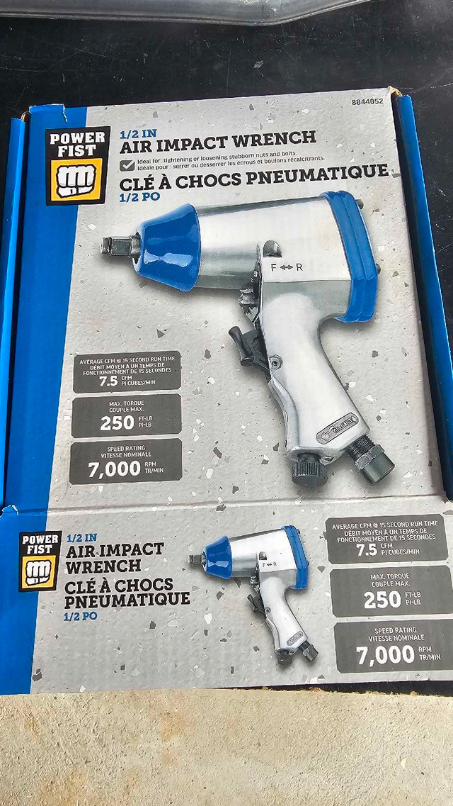 1/2" Air Impact Wrench With Air Adapter.  in Power Tools in Mississauga / Peel Region