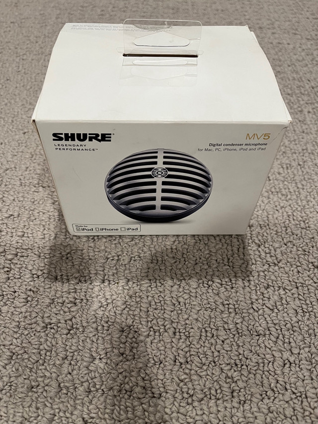 Shure MV5 Digital Condenser Microphone in Pro Audio & Recording Equipment in Markham / York Region