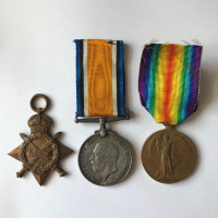 WW1 CEF War Medal Trio KIA 15 Battalion $550