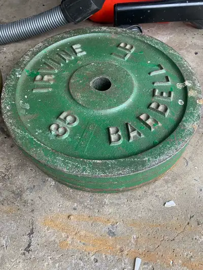cast iron weight plates 35lb and 25lb , View more